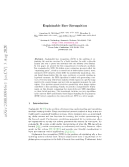 Explainable Face Recognition