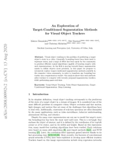 An Exploration of Target-Conditioned Segmentation Methods for Visual
  Object Trackers