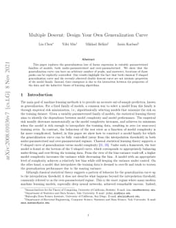 Multiple Descent: Design Your Own Generalization Curve