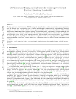 Multiple instance learning on deep features for weakly supervised object
  detection with extreme domain shifts