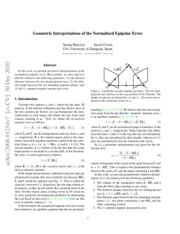 Geometric Interpretations of the Normalized Epipolar Error