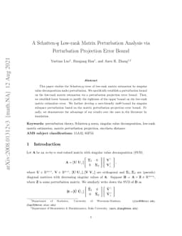A Schatten-$q$ Low-rank Matrix Perturbation Analysis via Perturbation
  Projection Error Bound