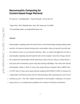 Neuromorphic Computing for Content-based Image Retrieval