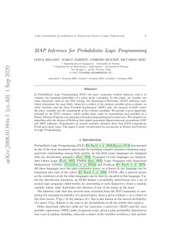 MAP Inference for Probabilistic Logic Programming
