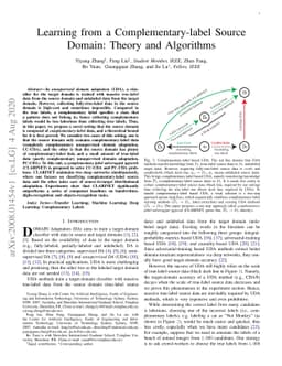Learning from a Complementary-label Source Domain: Theory and Algorithms