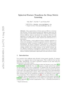 Spherical Feature Transform for Deep Metric Learning
