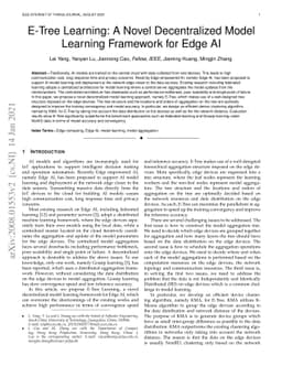E-Tree Learning: A Novel Decentralized Model Learning Framework for Edge
  AI