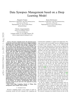 Data Synopses Management based on a Deep Learning Model