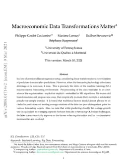 Macroeconomic Data Transformations Matter