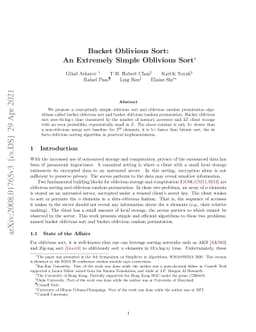Bucket Oblivious Sort: An Extremely Simple Oblivious Sort