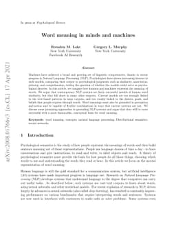 Word meaning in minds and machines
