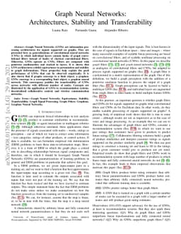 Graph Neural Networks: Architectures, Stability and Transferability