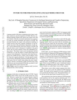 Future Vector Enhanced LSTM Language Model for LVCSR