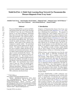 MultiCheXNet: A Multi-Task Learning Deep Network For Pneumonia-like
  Diseases Diagnosis From X-ray Scans