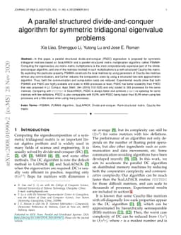 A parallel structured divide-and-conquer algorithm for symmetric
  tridiagonal eigenvalue problems