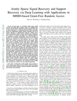 Jointly Sparse Signal Recovery and Support Recovery via Deep Learning
  with Applications in MIMO-based Grant-Free Random Access