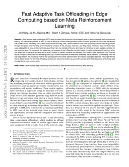 Fast Adaptive Task Offloading in Edge Computing based on Meta
  Reinforcement Learning