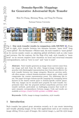 Domain-Specific Mappings for Generative Adversarial Style Transfer