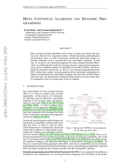 Meta Continual Learning via Dynamic Programming