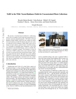 NeRF in the Wild: Neural Radiance Fields for Unconstrained Photo
  Collections