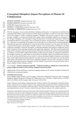 Conceptual Metaphors Impact Perceptions of Human-AI Collaboration