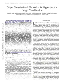 Graph Convolutional Networks for Hyperspectral Image Classification