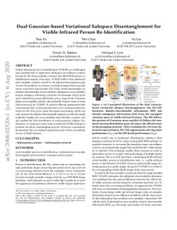 Dual Gaussian-based Variational Subspace Disentanglement for
  Visible-Infrared Person Re-Identification