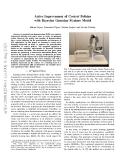 Active Improvement of Control Policies with Bayesian Gaussian Mixture
  Model