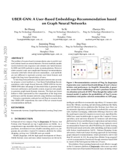 UBER-GNN: A User-Based Embeddings Recommendation based on Graph Neural
  Networks