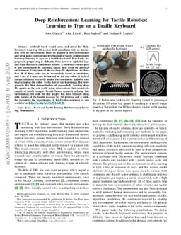 Deep Reinforcement Learning for Tactile Robotics: Learning to Type on a
  Braille Keyboard