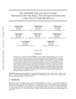 The VISIONE Video Search System: Exploiting Off-the-Shelf Text Search
  Engines for Large-Scale Video Retrieval