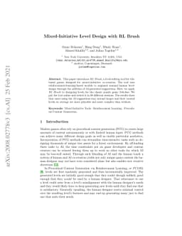 Mixed-Initiative Level Design with RL Brush