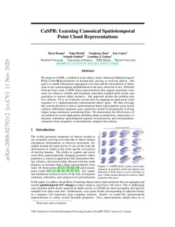 CaSPR: Learning Canonical Spatiotemporal Point Cloud Representations
