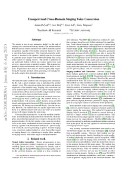 Unsupervised Cross-Domain Singing Voice Conversion