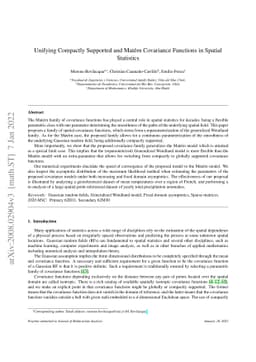 Unifying Compactly Supported and Matern Covariance Functions in Spatial
  Statistics
