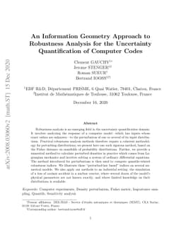 An information geometry approach for robustness analysis in uncertainty
  quantification of computer codes
