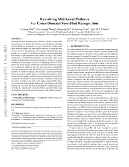 Revisiting Mid-Level Patterns for Cross-Domain Few-Shot Recognition