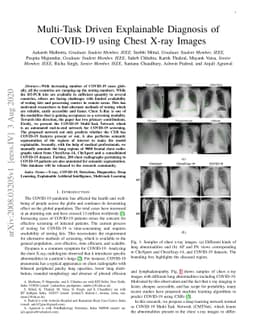 Multi-Task Driven Explainable Diagnosis of COVID-19 using Chest X-ray
  Images