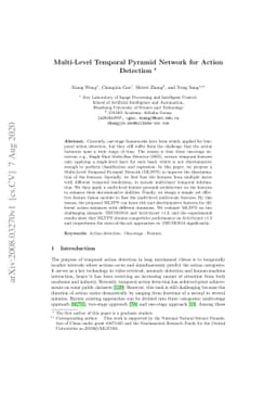 Multi-Level Temporal Pyramid Network for Action Detection