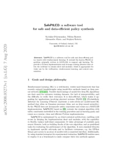 SafePILCO: a software tool for safe and data-efficient policy synthesis