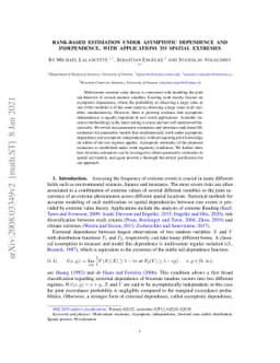 Rank-based Estimation under Asymptotic Dependence and Independence, with
  Applications to Spatial Extremes