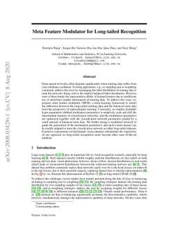 Meta Feature Modulator for Long-tailed Recognition
