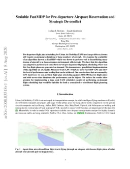 Scalable FastMDP for Pre-departure Airspace Reservation and Strategic
  De-conflict
