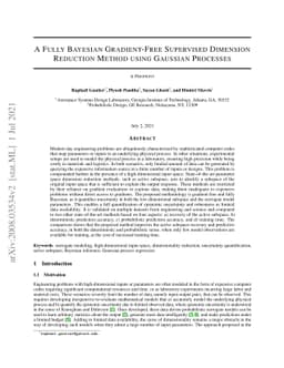 A Fully Bayesian Gradient-Free Supervised Dimension Reduction Method
  using Gaussian Processes