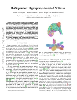 HASeparator: Hyperplane-Assisted Softmax