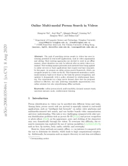 Online Multi-modal Person Search in Videos