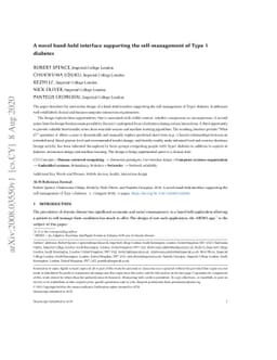 A novel hand-held interface supporting the self-management of Type 1
  diabetes