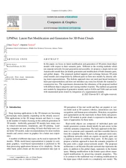 LPMNet: Latent Part Modification and Generation for 3D Point Clouds