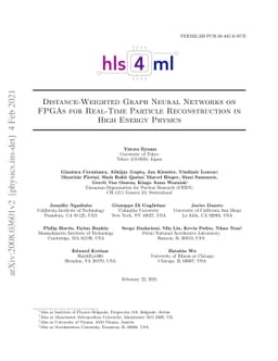 Distance-Weighted Graph Neural Networks on FPGAs for Real-Time Particle
  Reconstruction in High Energy Physics