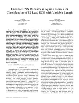 Enhance CNN Robustness Against Noises for Classification of 12-Lead ECG
  with Variable Length